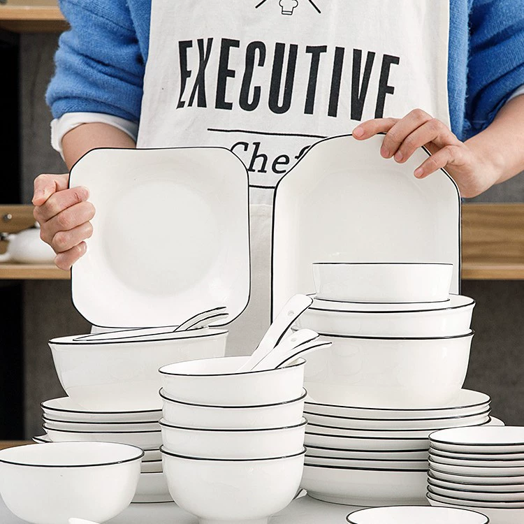 Набор Nordic ceramic bowl Feize - 2024 новая посуда для сервировки, миски для супа и лапши с тарелками и столовыми приборами