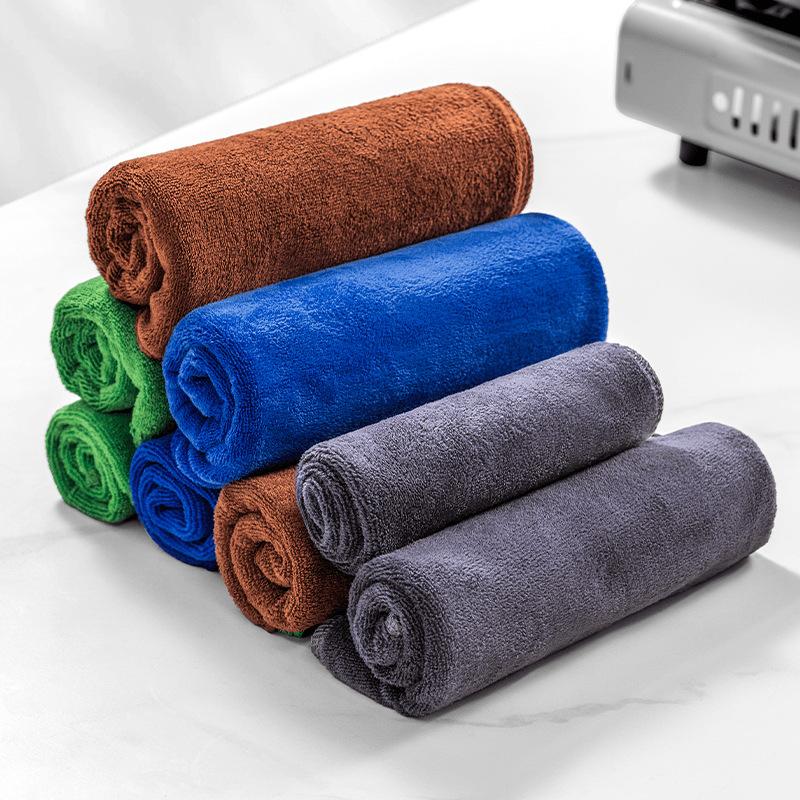 Cleaning Special Towel Dish Cloth Absorbent Thickened Fine Fiber Dish Cloth No Hair Drop Housekeeping Household Cleaning Glass Wiping