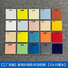 小区别墅亮面哑光外墙瓷砖100*100老款方块釉面外墙砖田园自建房