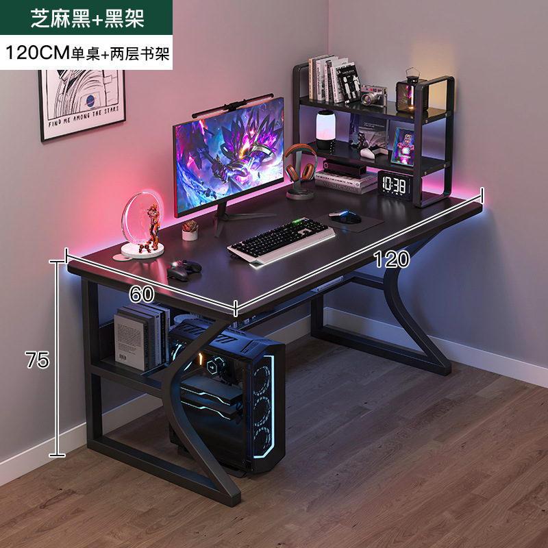 Escritorio para computadora, escritorio para el hogar, escritorio para dormitorio, escritorio de estudio para estudiantes, escritorio de oficina con almacenamiento simple, escritorio moderno para videojuegos. image 18