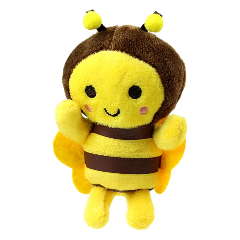 Lindo amarillo pequeña abeja colgante de felpa regalo de vacaciones de los niños pequeña muñeca de peluche de juguete al por mayor image 1