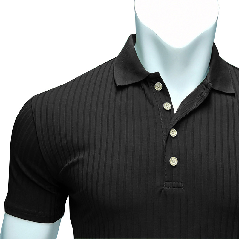 Men's Solid Color Patchwork Polo Shirt Men's Clothing display picture 5