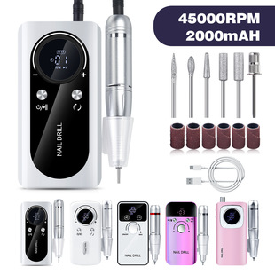 Cross-border new professional nail polish remover V2 grinder 45000 to power storage portable electric nail polish remover