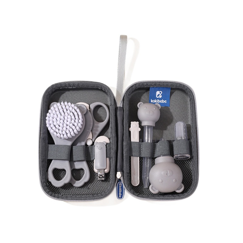 Kit de Cuidado para Bebé de Plástico y Acero al Carbono con Peine y Cepillo