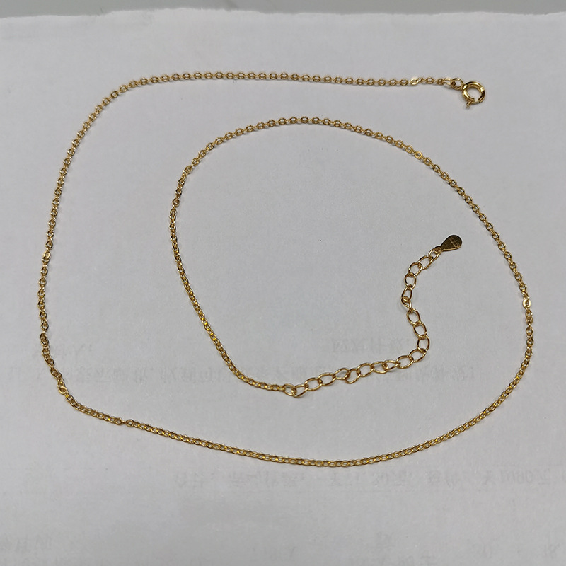 Cadena de caja de collar de plata esterlina S925 cadena en forma de O Cadena de onda de agua cadena estrellada Cruz cadena femenina Cadena de clavícula cadena al por mayor