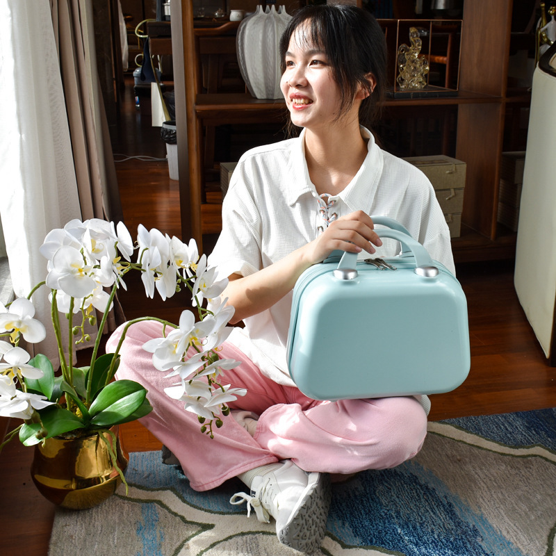 Estuche cosmético japonés con regalo portátil mini maleta de 14 pulgadas para mujer que puede colgar equipaje