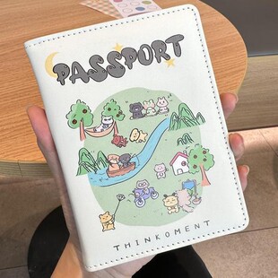 SVT Passbook Holder Small Fresh Cute Multifunctional Card Bag Portable Small for Travel Storage