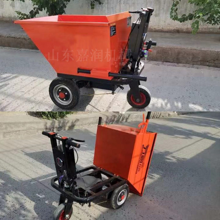 电动拉砖拉粪车 手推三轮灰斗车 工地电梯进出搬运车