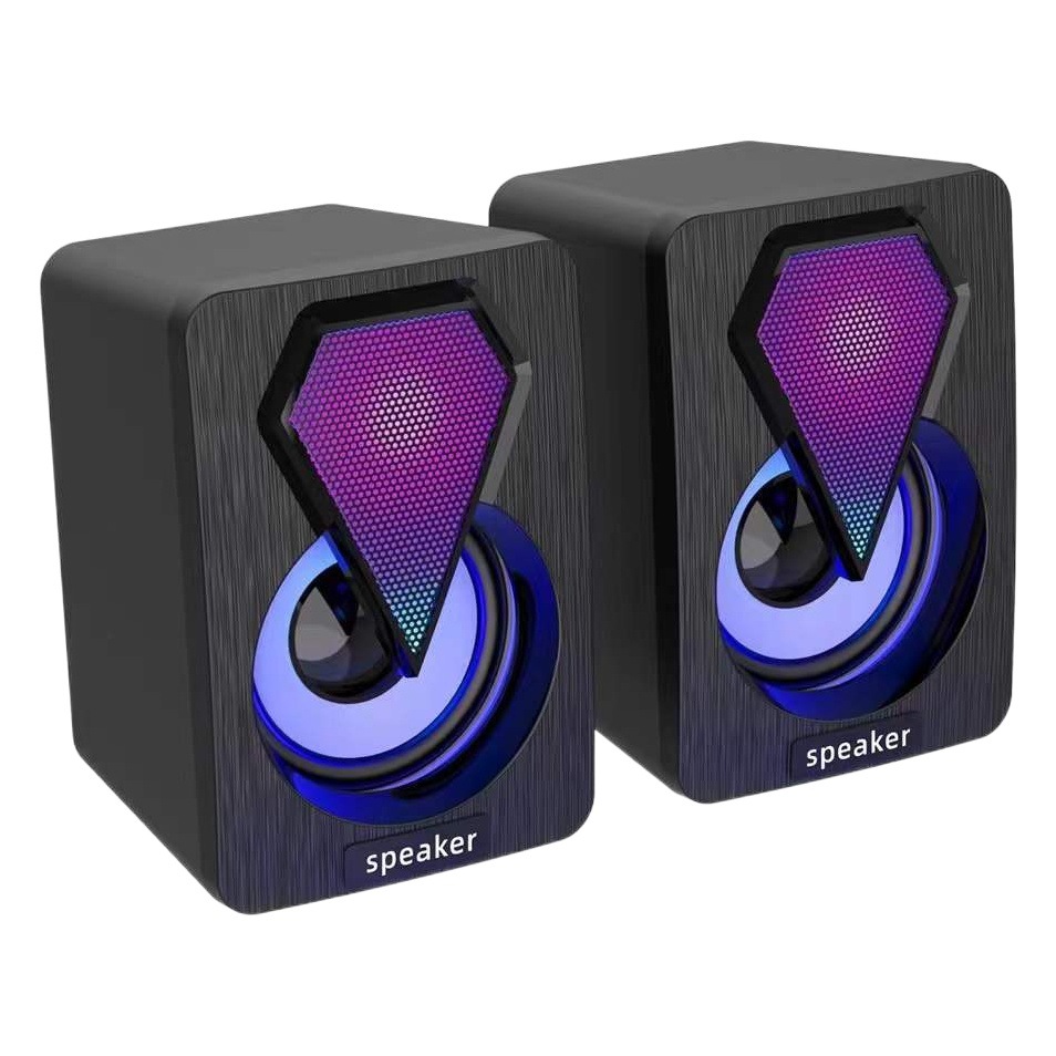 Ordenador con cable RGB luminoso altavoz portátil de escritorio Altavoz de escritorio subwoofer portátil regalo audio image 1