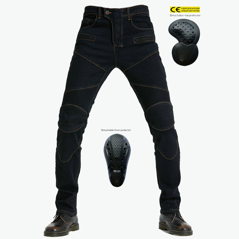 Volero JES-3 motocicleta jeans hombres de ocio al aire libre motocicleta estiramiento resistente a la caída pantalones todoterreno