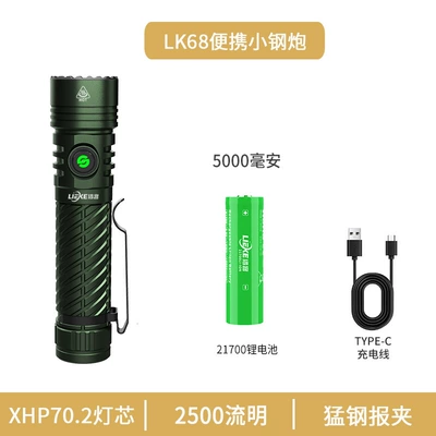 New Model Fixed-Focus Flashlight: UV fənərlər - lush-green-with-1-section-21700
