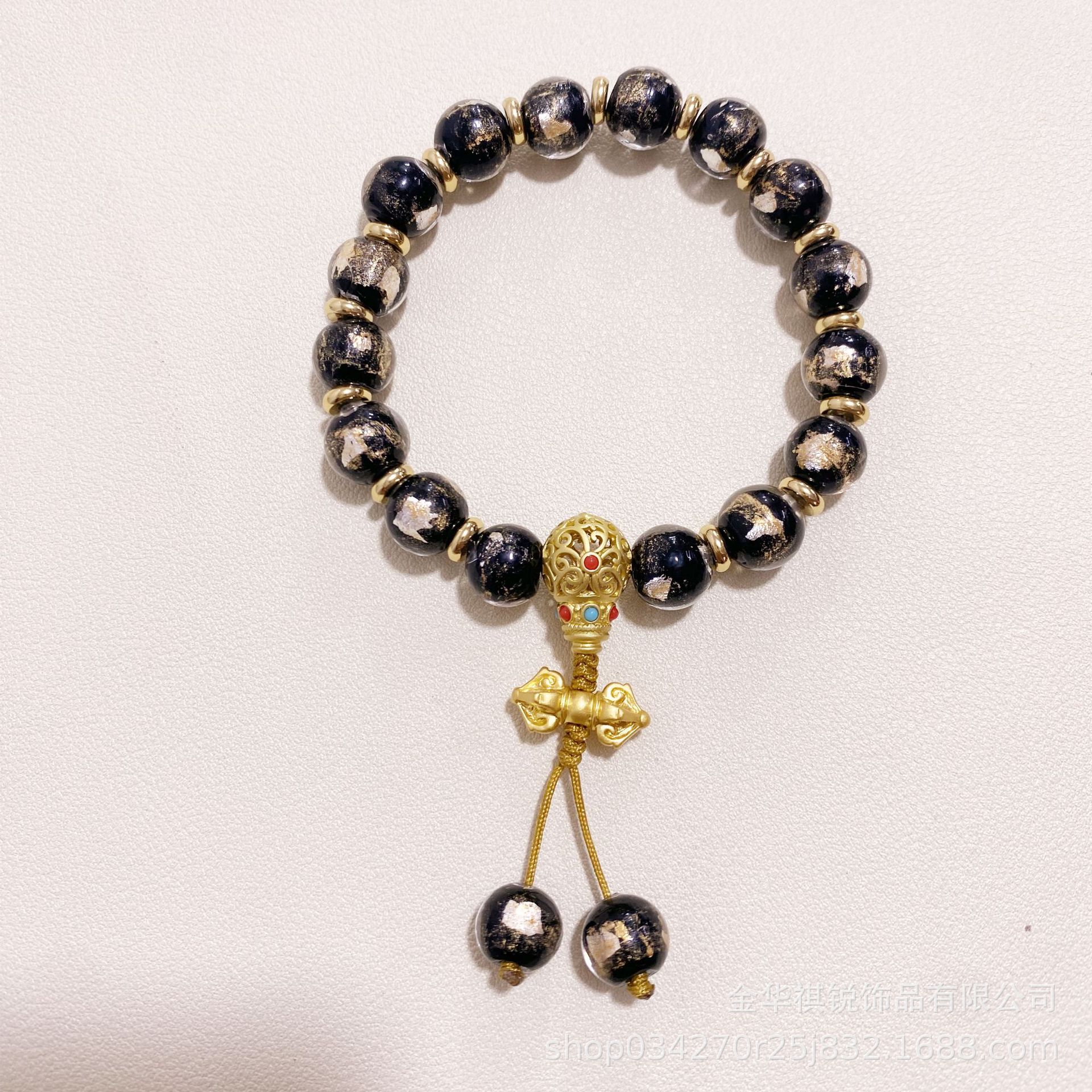 금박 유리 - 검정색(중공 티)