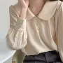 娃娃领小众春秋长袖衬衫