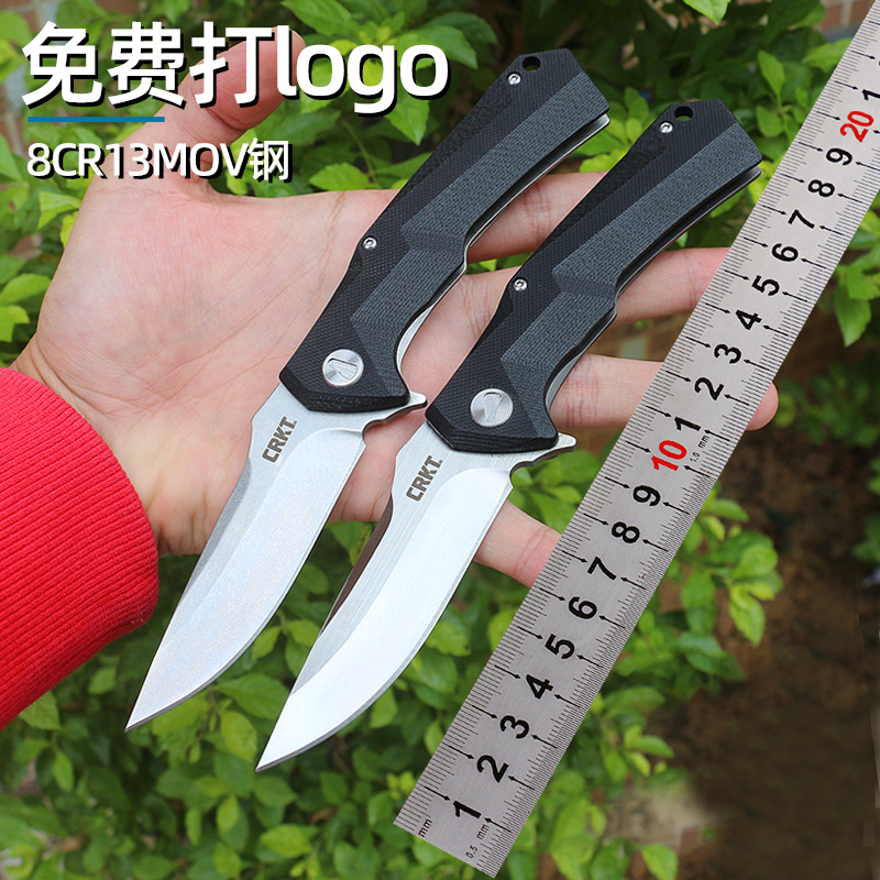 厂家现货一件代发8CR13MOV刃折刀户外荒野求生防身刀快递开箱刀具