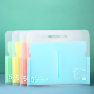 Portable organ bag transparent folder a4 large capacity student examination paper storage bag bill file classification storage bag