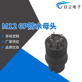 厂家批发M12-6P防水母头 航空插头塑料防水连接器M12防水母头