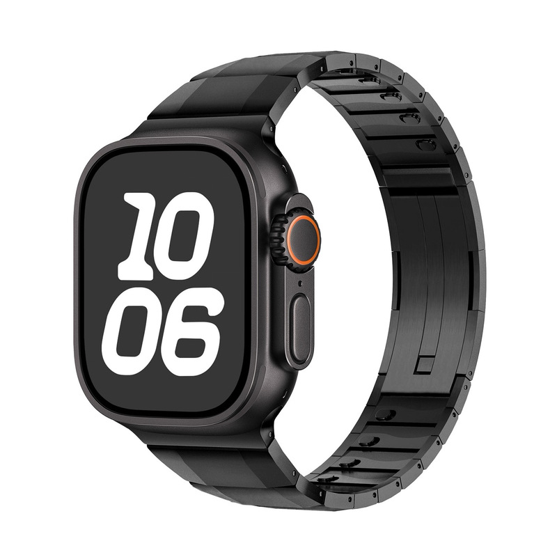 适用苹果表带Apple Watch不锈钢表带watch10弧形快拆金属表带49mm|undefined