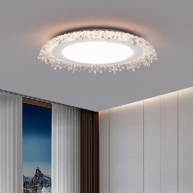 Gran vista jardín dormitorio lámpara de techo moderna minimalista y creativa glaciar gota de agua lámpara principal de cama de espectro completo lámpara Zhongshan 255L