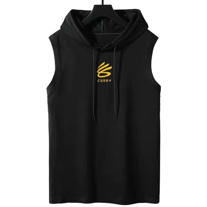 Curry Basketball Irving Training Sports Summer Sleeveless T-Shirt Hooded Fitness Vest American-Style Jersey Loose Fit 12