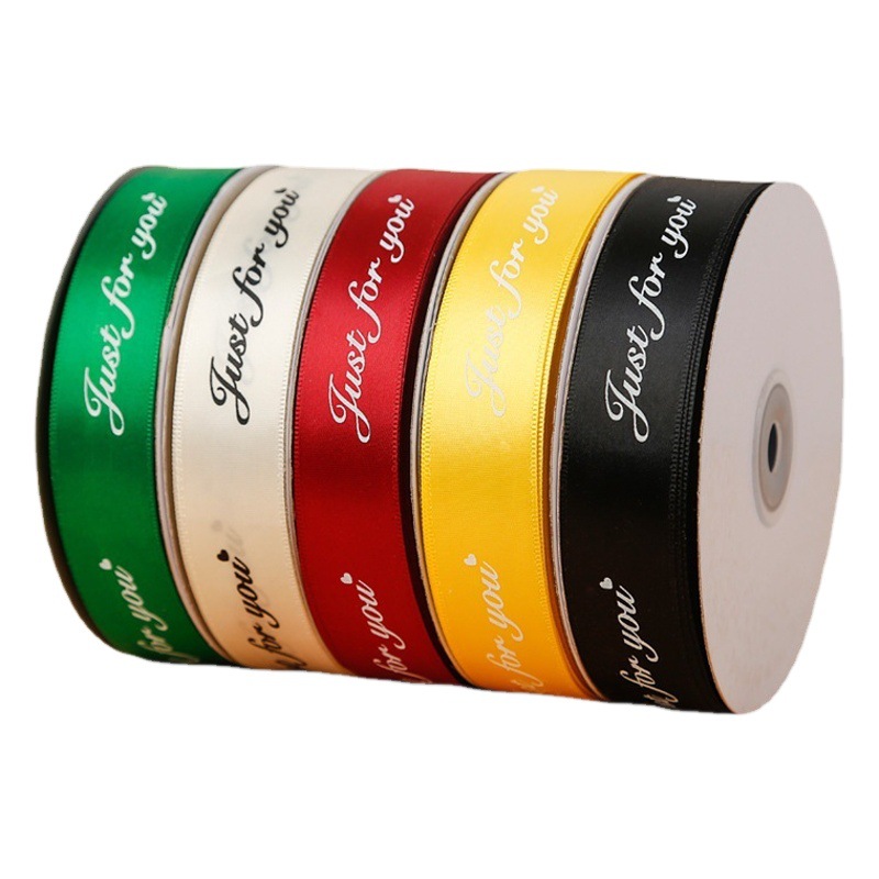 Cinta inglesa de 2,5 cm de poliéster con embalaje de arco de regalo para hornear Cinta de regalo cinta de embalaje de flores al por mayor