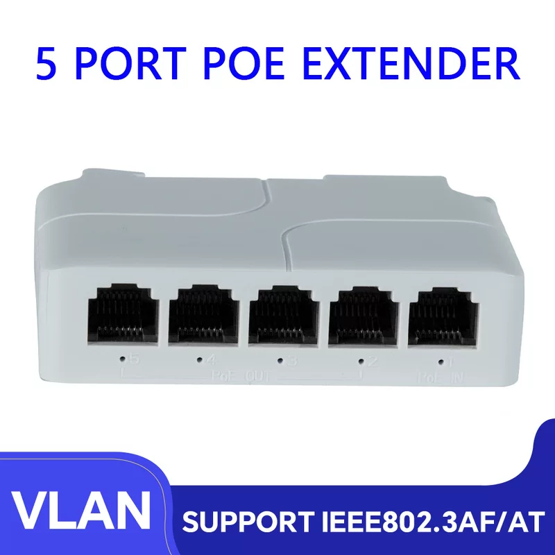 Внутренний рельсовый POE удлинитель гигабитный 1+4 выход серия 1 к тур 4-poe ретранслятор каскадное сокровище