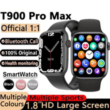 跨境外贸T900 Pro MAX蓝牙通话智能手表运动心率血压smart watch