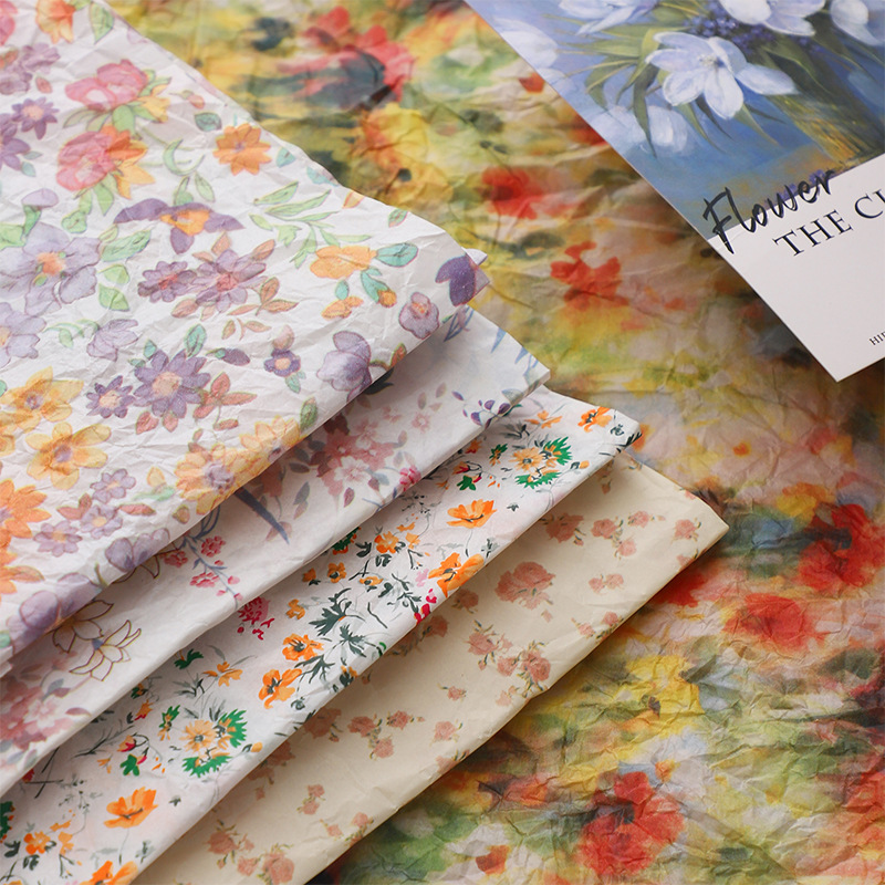 Engrosamiento de la flor de la colza de la celebridad de Internet forrada con papel de Sydney, pliegues, papel de embalaje de ramo, papel de embalaje de flores, bricolaje hecho a mano