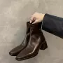 新款弹力高跟秋冬季短靴