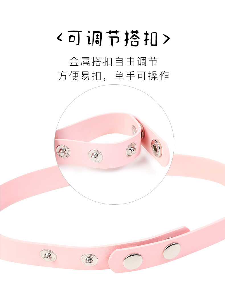 SM Leg Ring with Metal Buckle in PU Leather, Light Bondage Wearable Adult Accessory — detail image 11