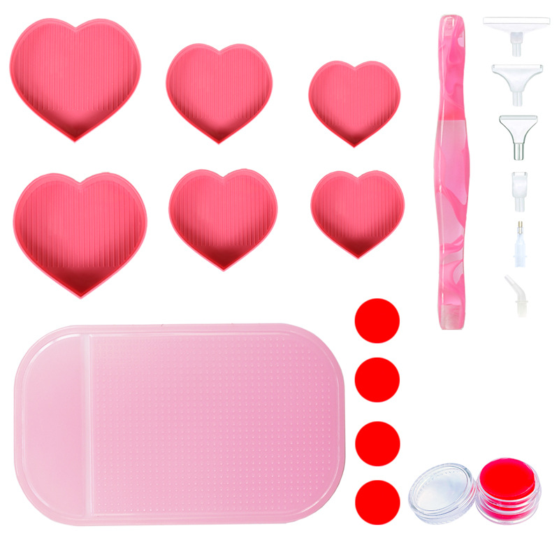 粉色水晶杆组合