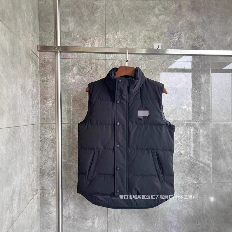 New Style Russian Black Label Gray Label Stand Collar White Duck down Vest Men's Autumn and Winter Warm Jacket Youth Casual Vest