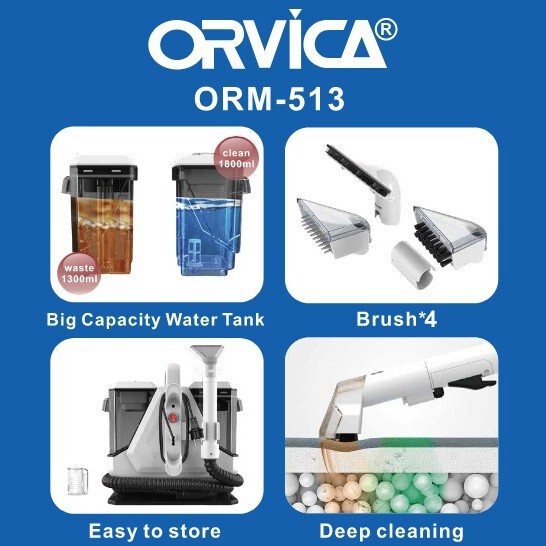 ORVICA家具布芸洗浄機家庭用ダニ除去ペット毛髪吸引一体カーペット掃除機|undefined