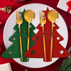クロスボーダークリスマスツリー食器棚フェルトフォークスプーン袋クリスマステーブル装飾食器袋クリスマス装飾