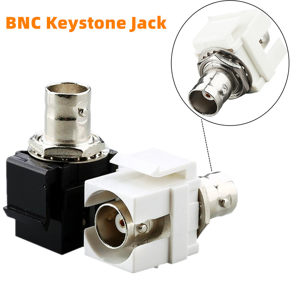 BNC keystone监控模块插孔插入式连接器插座用于壁板插座面板安装