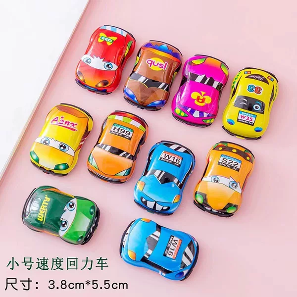 Q version cartoon color pull-back car Children's hot toy gift creative small gift mini car model wholesale