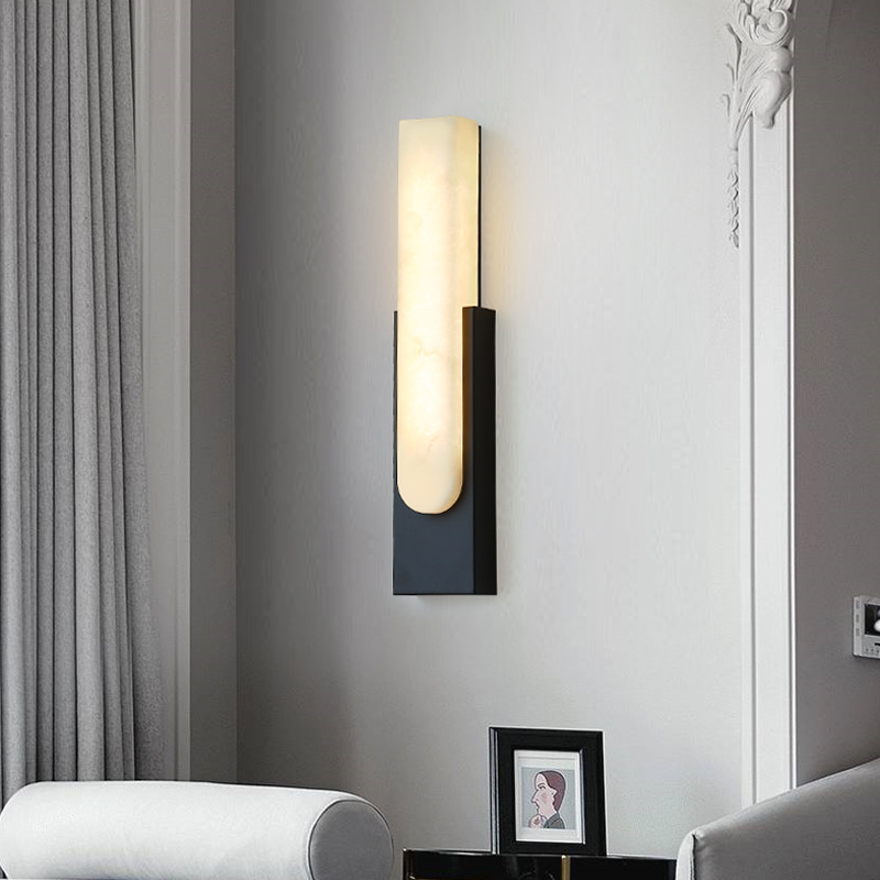 Postmodern Minimalist Light Luxury Wall Lamp Bedroom Bedside Staircase Aisle Lamp Study Living Room Background Wall Decorative Wall Lamp