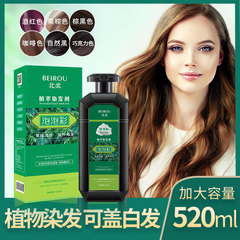 520ml large capacity Bei Rou plant-based hair dye bubble dye hair color cover white hair to achieve beautiful hair color