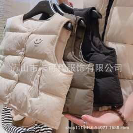 1839儿童新款棉服马甲男女童百搭坎肩外套中大宝宝外穿校服神器