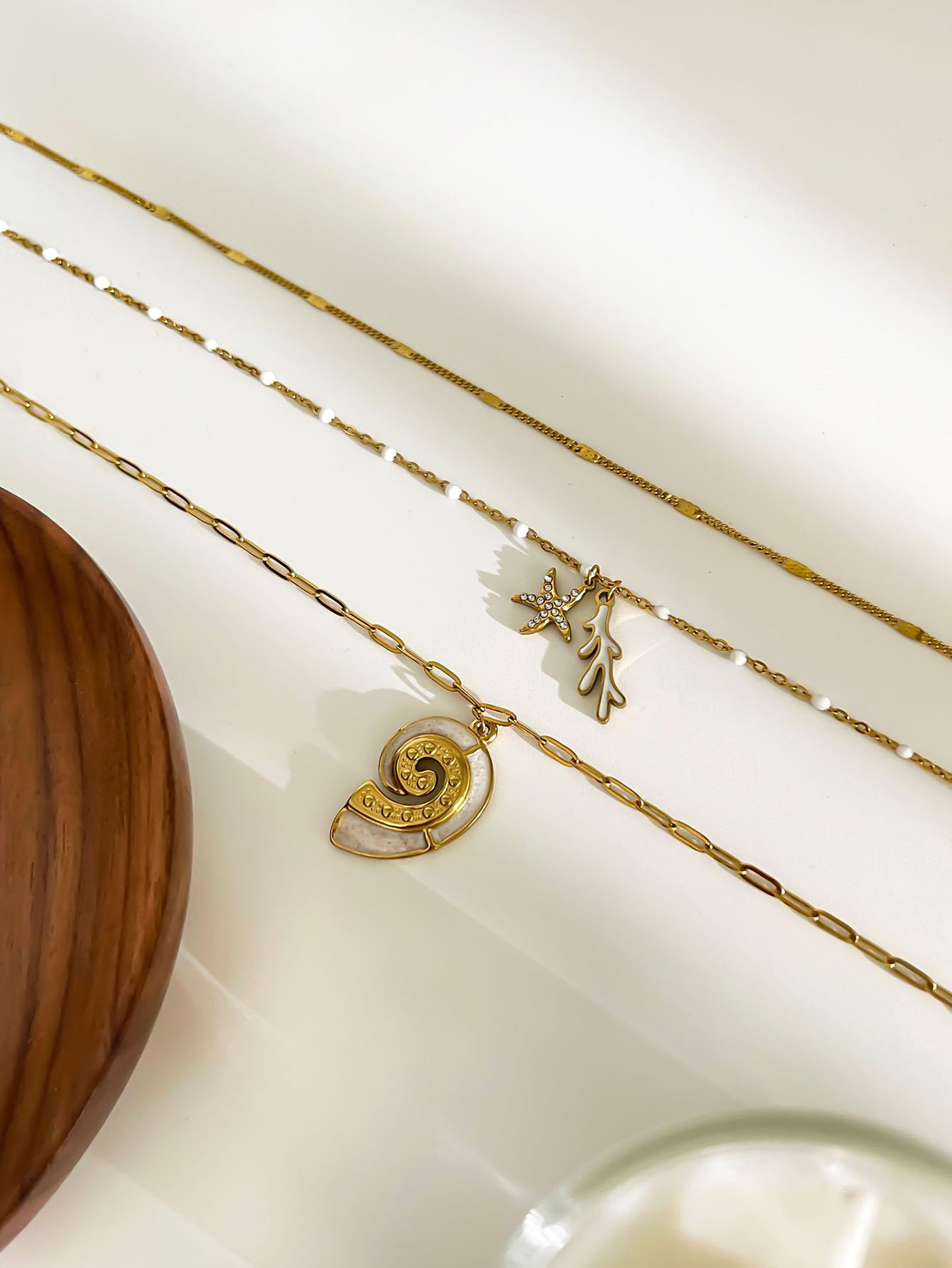 Casual, Marine Style, Simple Style Style 316L Stainless Steel Geometric Waterproof Non Tarnish Surgical Steel Casual Marine Style Simple Style Paperclip Chain Cable Chain Pendant Necklace For Women's