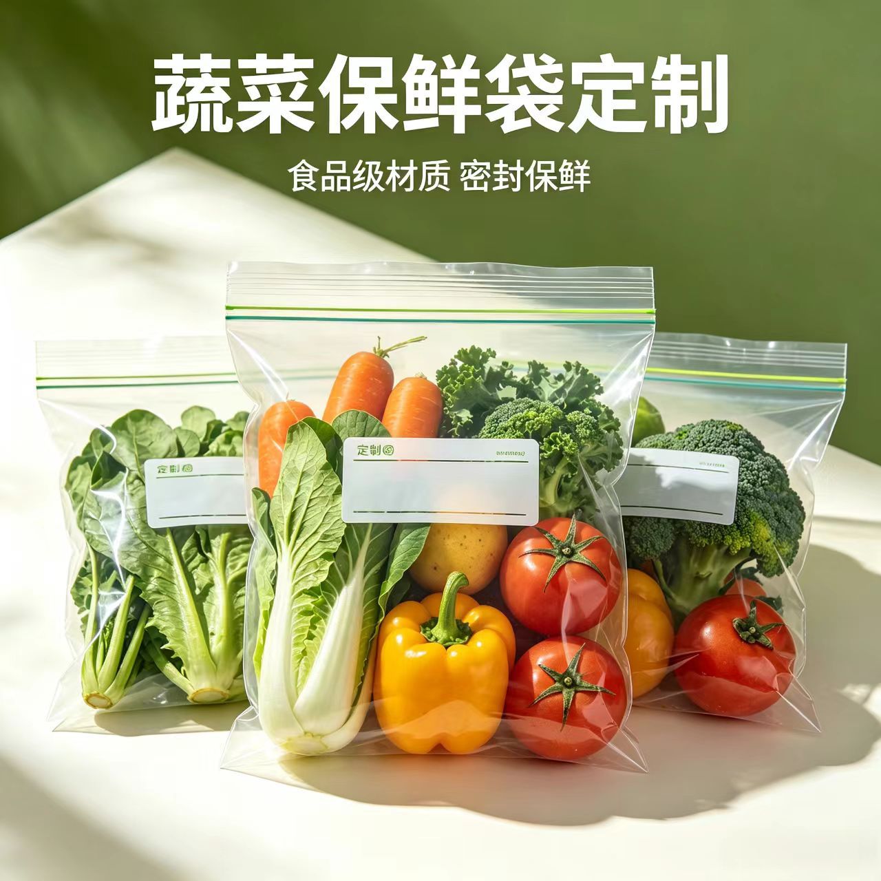 保鲜袋食品袋家用加厚双筋密封密实袋冰箱专用收纳袋子带封口分装