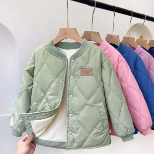 Children's cotton-padded jacket autumn and winter children's down cotton-padded jacket boys and girls Middle and big children's school uniform liner outer wear cotton-padded jacket