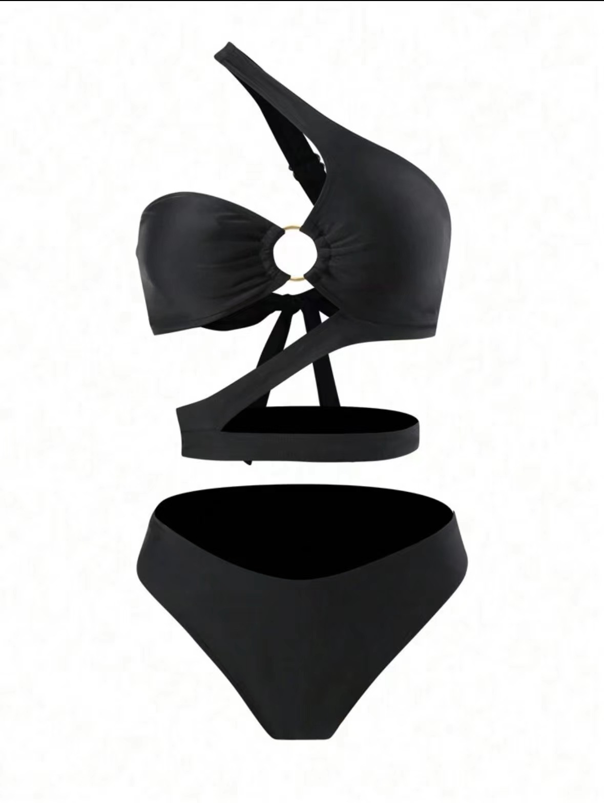 Sexy Cutout One-piece Swimsuit For Women Solid Colour Monokini_voghion.com