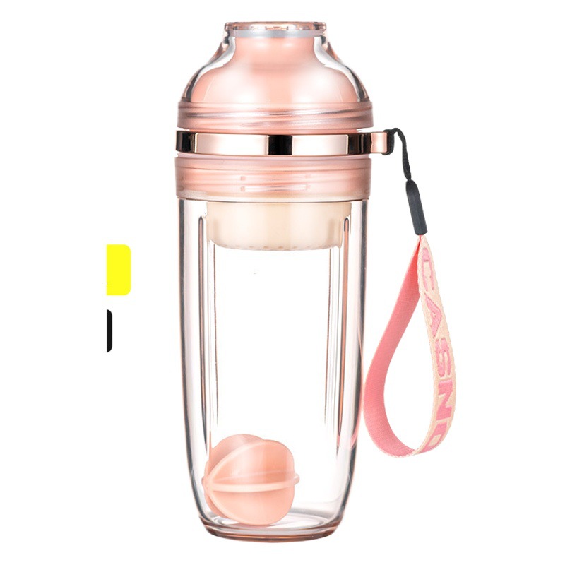 Batido taza deportes fitness movimiento agua taza al aire libre portátil batido de leche taza agitación proteína en polvo taza comida reemplazo escala agua taza