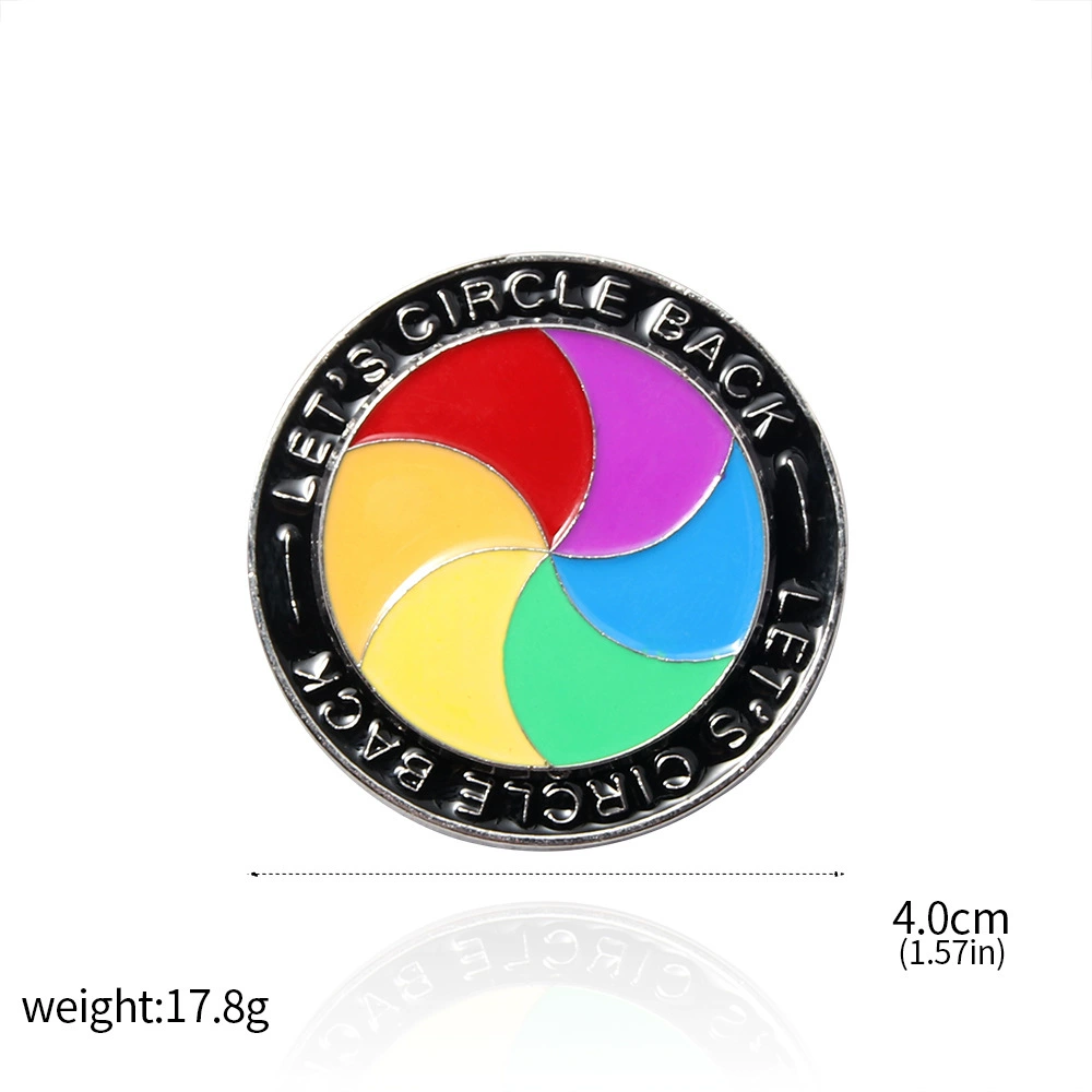 Rainbow emotional adjustable keychain, badge, brooch