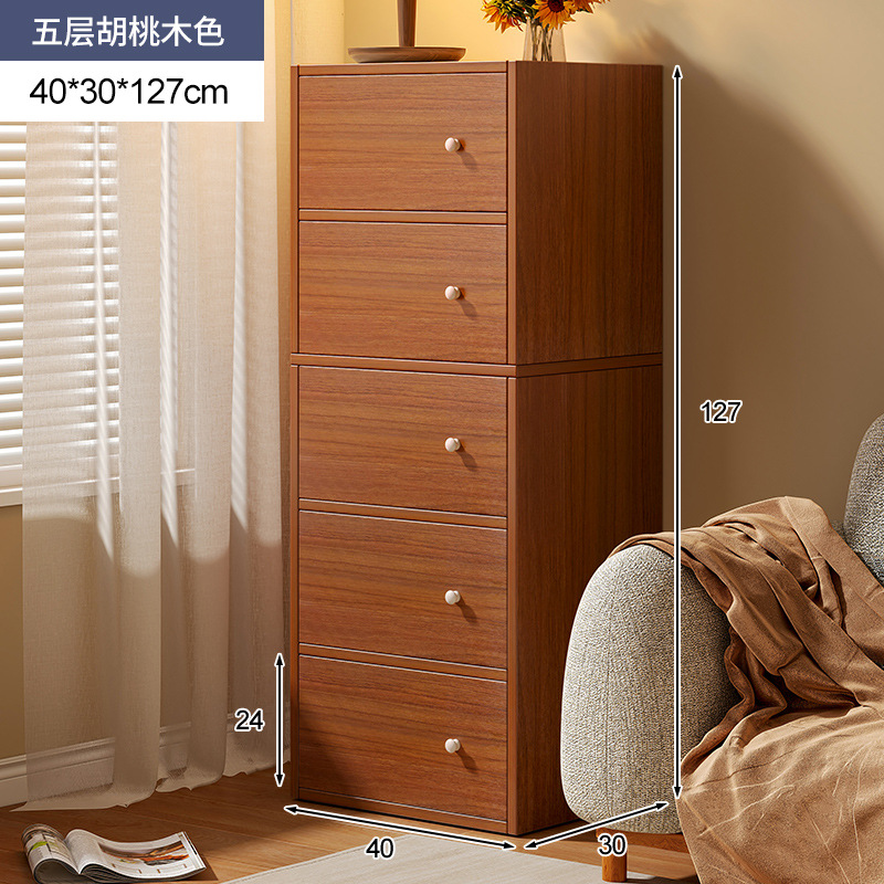 Salón de estar de viento de crema junto al sofá armario de almacenamiento armario de almacenamiento armario de dormitorio armario pequeño armario de cajón