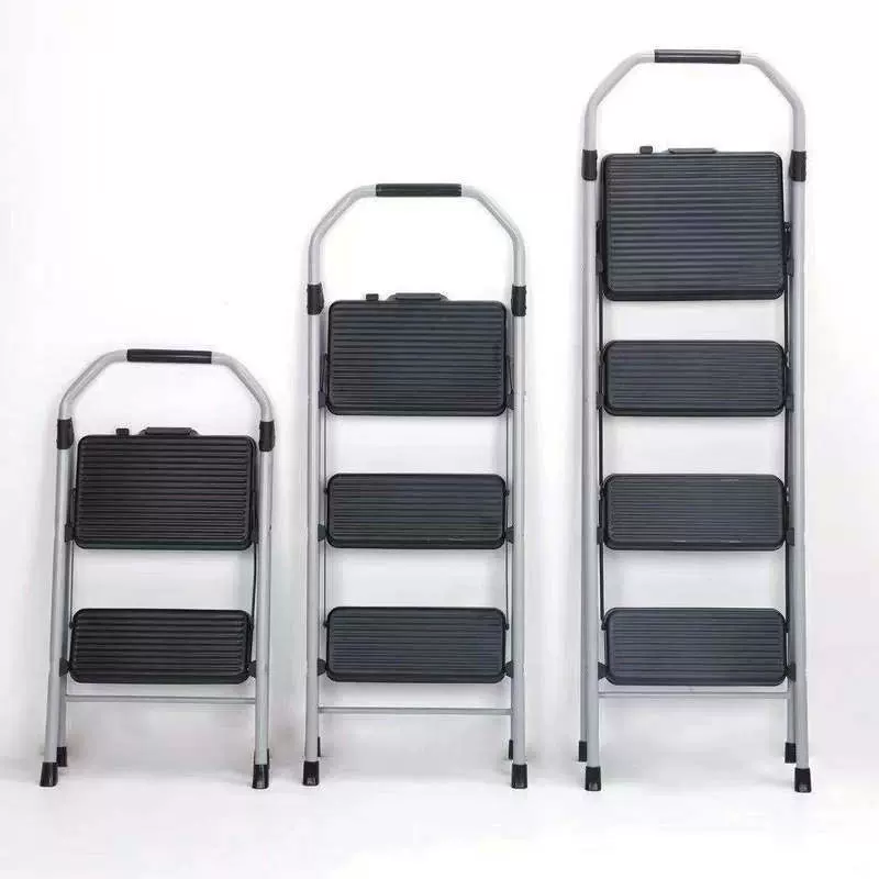 家用折叠三步梯 加厚踏板室内人字梯铝合金三步梯凳花架置物两用