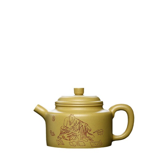 Laozi Jinghuan Dezhong teapot Yixing famous Dezhong purple clay teapot manufacturer wholesale high-end handmade teapot live tea set