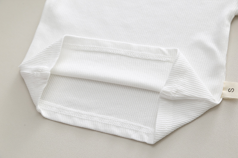 Kid's Clothing Autumn children's clothing solid color half turtleneck bottoming shirt denim wide leg pants suspenders small bag cute girls 2 pieces_voghion.com