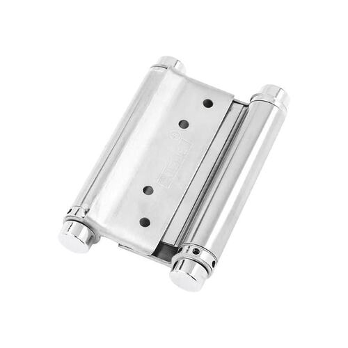 Stainless steel free hinge double-opening bidirectional spring hinge, inside and outside, left and right, bidirectional automatic closing door, black