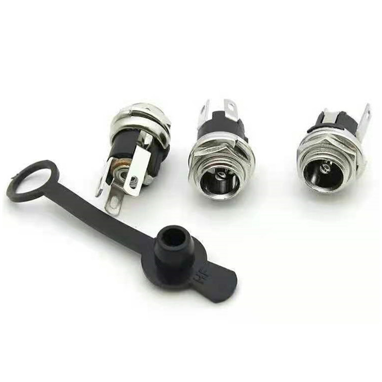 厂家直销DC025M带线电源插座 5.5*2.1 2.5针焊线DC母座